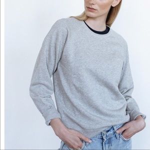 Tradlands Grey Varsity Sweater Size Medium EUC